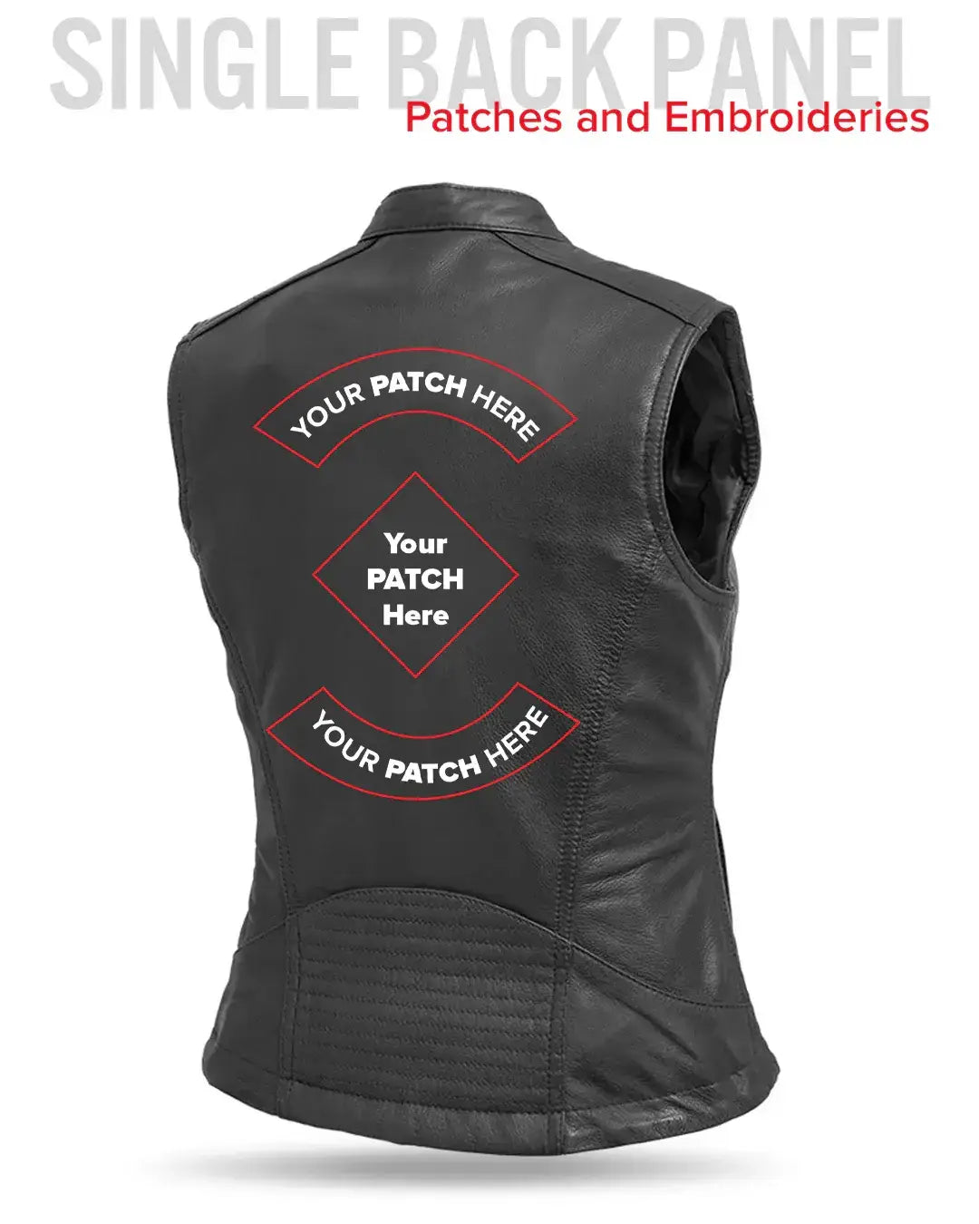 Nina Women's Motorcycle Leather Vest - First Manufacturing Company - Flyclothing LLC