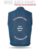 Havoc Men's Denim Motorcycle Vest - First Manufacturing Company - Flyclothing LLC