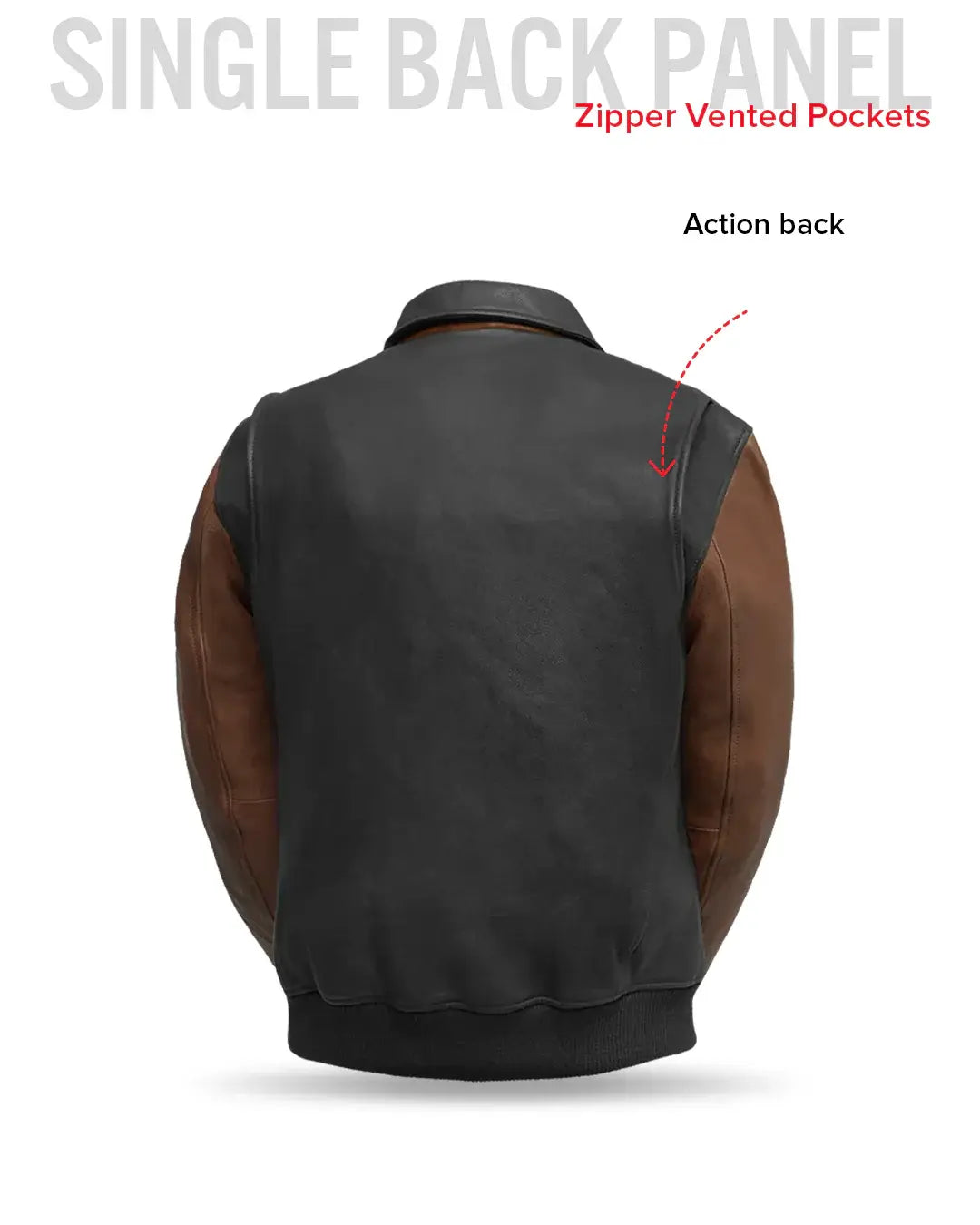 Moto Bomber Two Tone Men's Leather Jacket - First Manufacturing Company - Flyclothing LLC