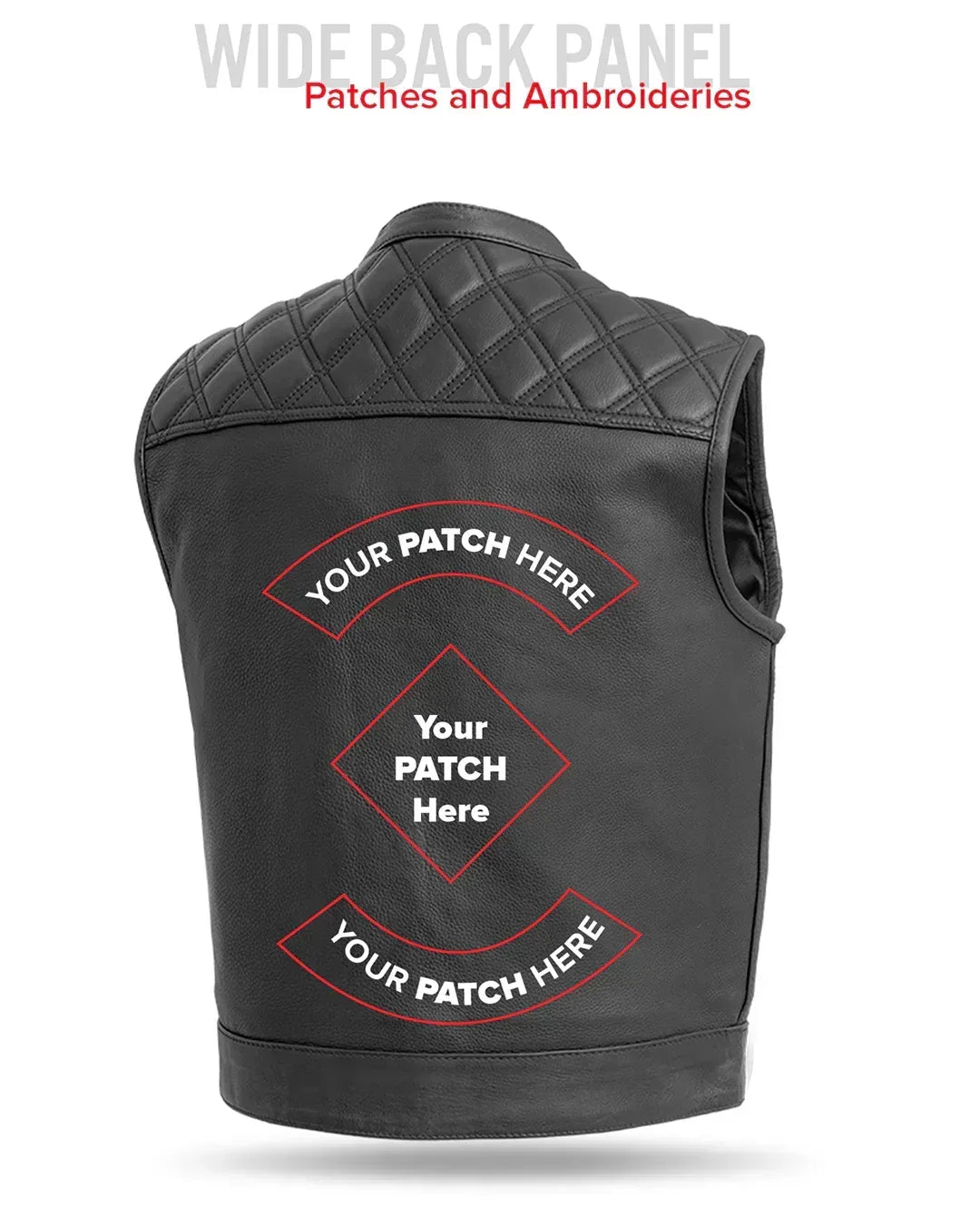 Upside Men's Club Style Leather Vest - First Manufacturing Company - Flyclothing LLC