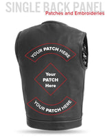 Bandit Men's Leather Motorcycle Vest - First Manufacturing Company - Flyclothing LLC