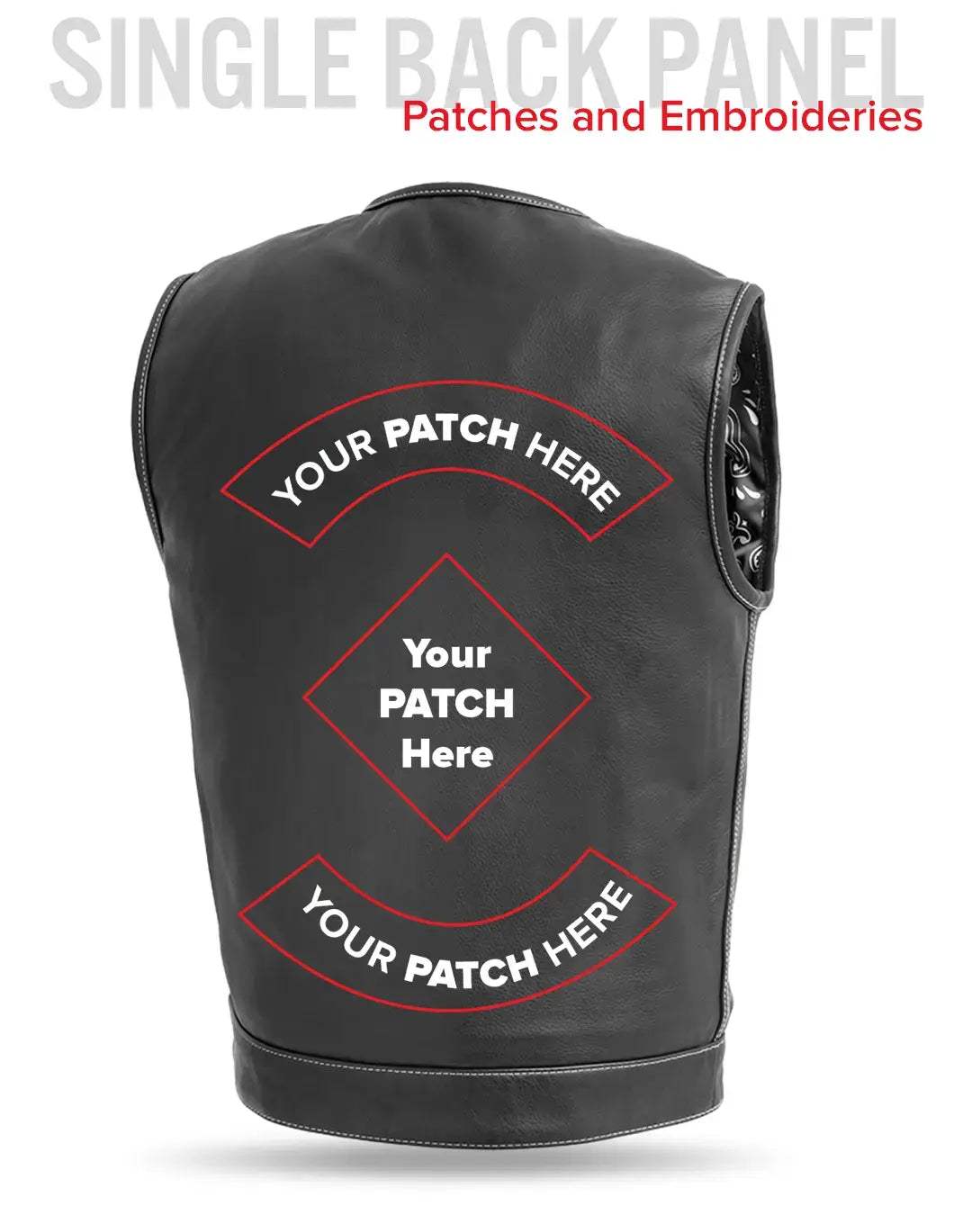 Bandit Men's Leather Motorcycle Vest - First Manufacturing Company - Flyclothing LLC
