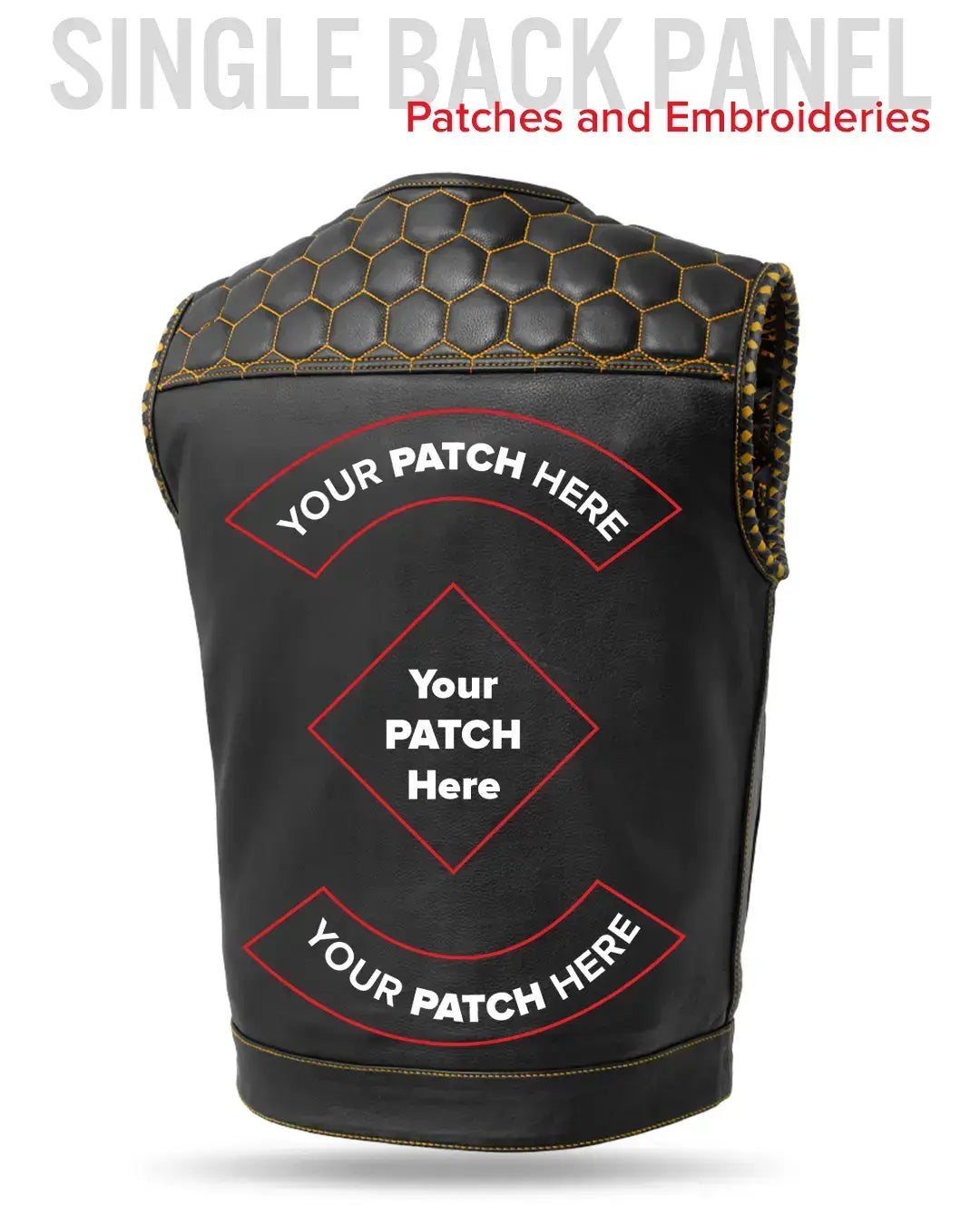 Hornet Men's Club Style Leather Vest - First Manufacturing Company - Flyclothing LLC