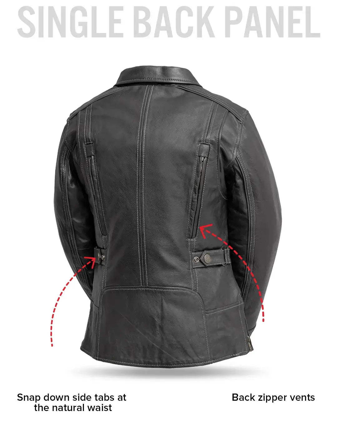 Free Spirit - Women's Motorcycle Leather Jacket - First Manufacturing Company - Flyclothing LLC