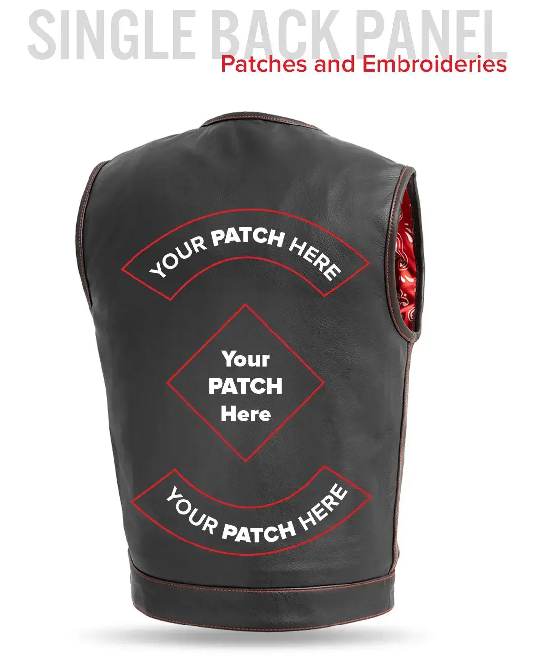 Bandit Men's Leather Motorcycle Vest - First Manufacturing Company - Flyclothing LLC