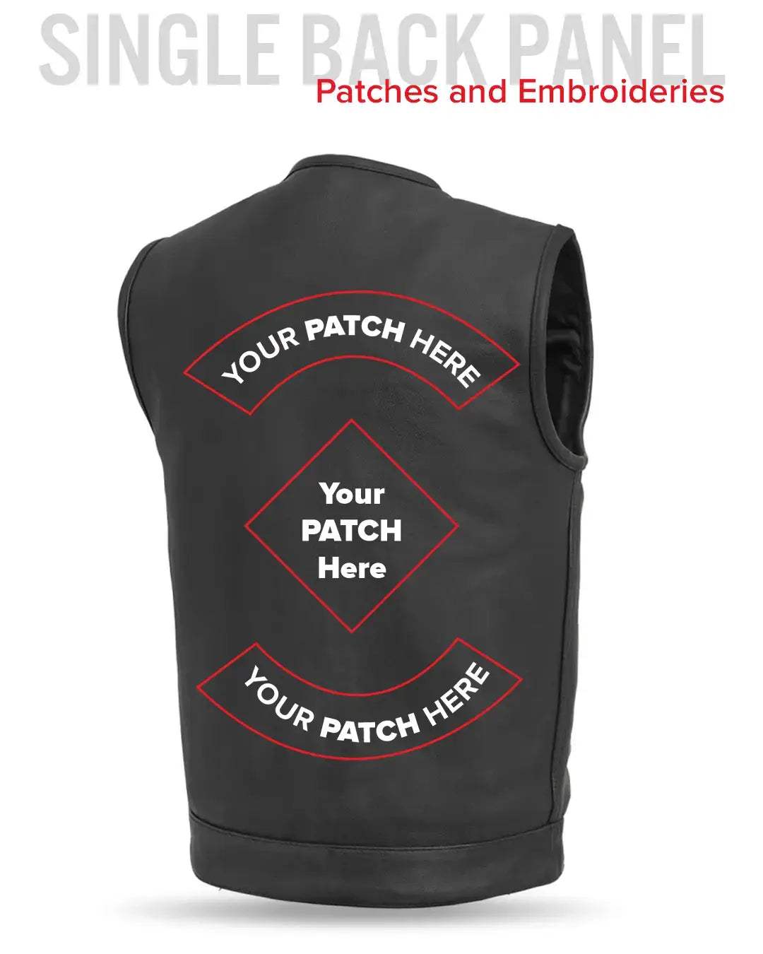 Highside Men's Motorcycle Leather Vest - First Manufacturing Company - Flyclothing LLC