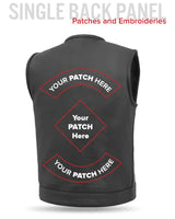 No Rival - Men's Motorcycle Leather Vest - First Manufacturing Company - Flyclothing LLC