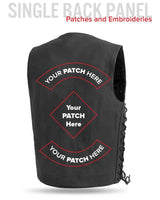 Deadwood Men's Motorcycle Western Style Leather Vest - First Manufacturing Company - Flyclothing LLC
