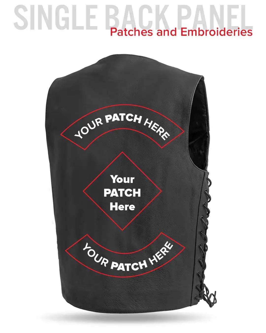 Deadwood Men's Motorcycle Western Style Leather Vest - First Manufacturing Company - Flyclothing LLC