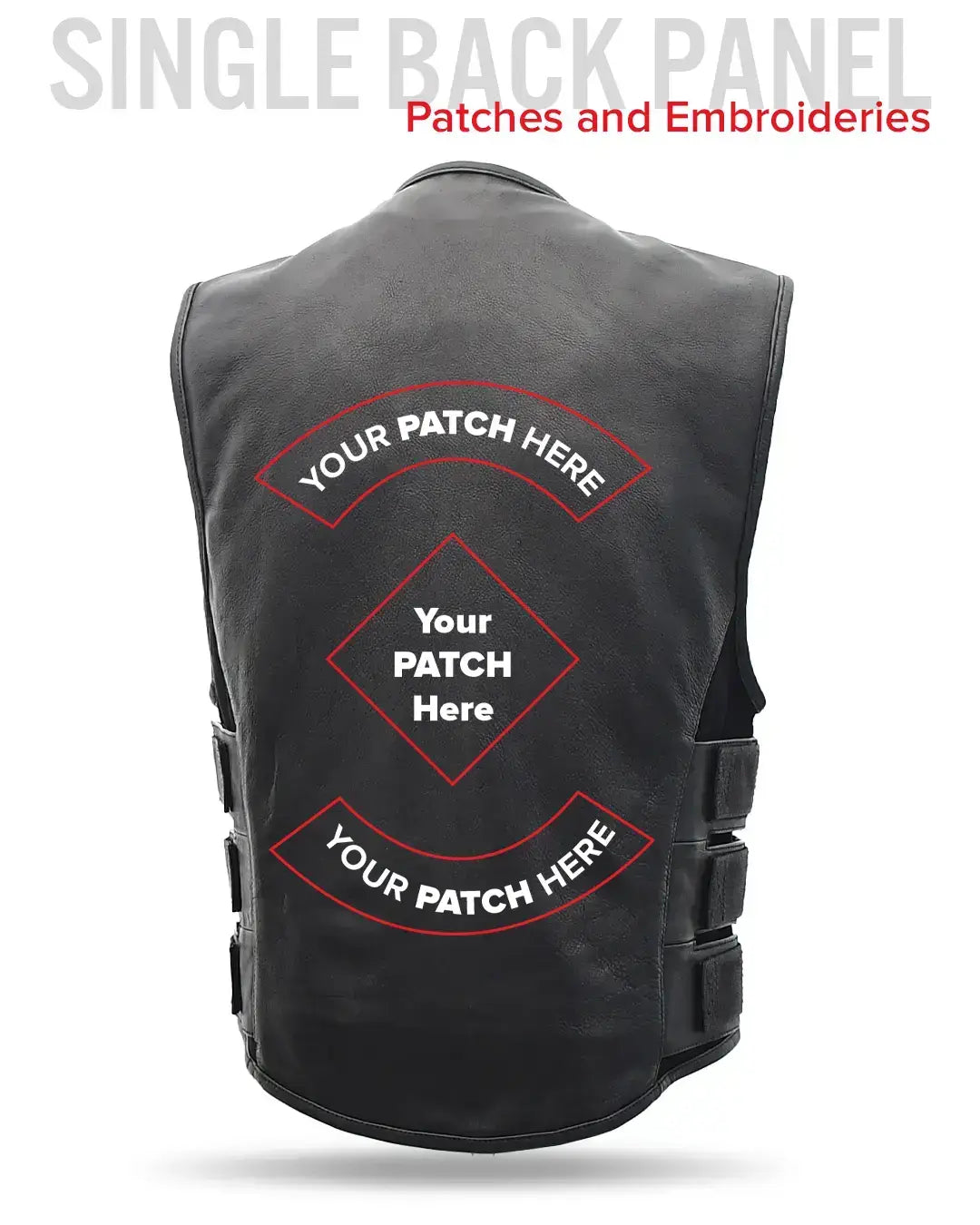 Commando Men's Leather Swat Style Motorcycle Vest - First Manufacturing Company - Flyclothing LLC