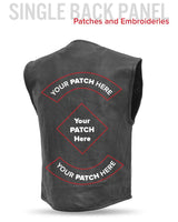 Raceway - Men's Motorcycle Perforated Leather Vest - First Manufacturing Company - Flyclothing LLC