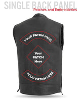 Rampage - Men's Motorcycle Leather Vest - First Manufacturing Company - Flyclothing LLC