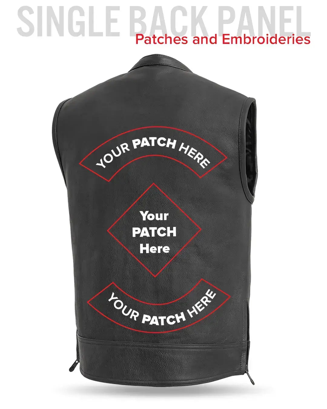 Rampage - Men's Motorcycle Leather Vest - First Manufacturing Company - Flyclothing LLC