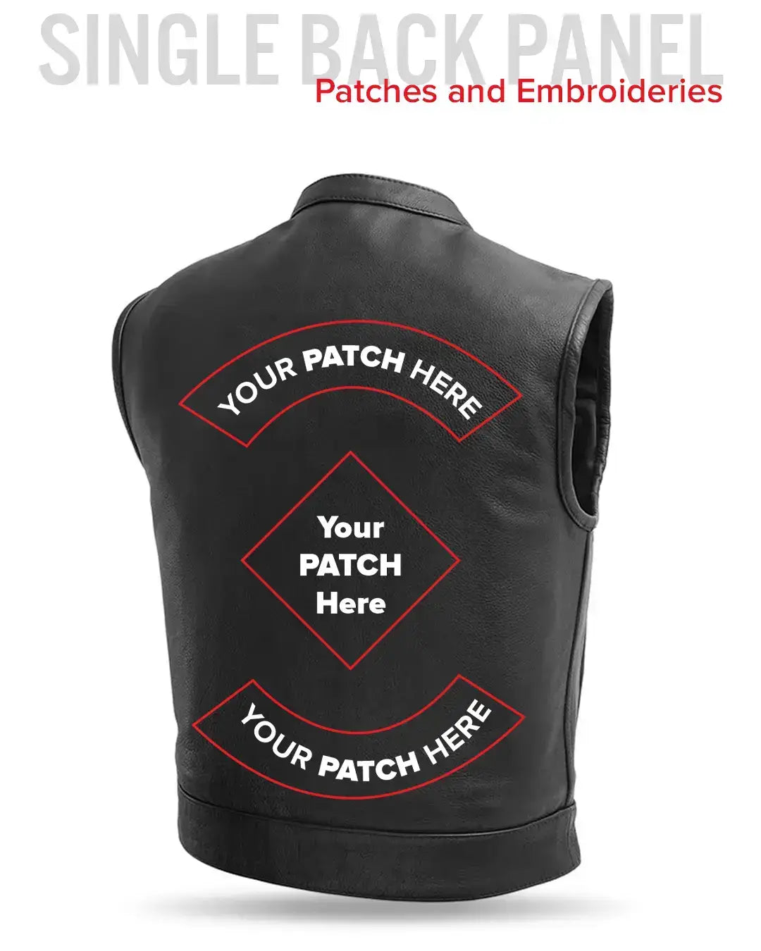 Lowrider Men's Motorcycle Leather Vest - First Manufacturing Company - Flyclothing LLC