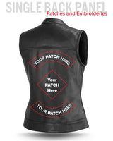 Ludlow Women's Motorcycle Leather Vest - First Manufacturing Company - Flyclothing LLC