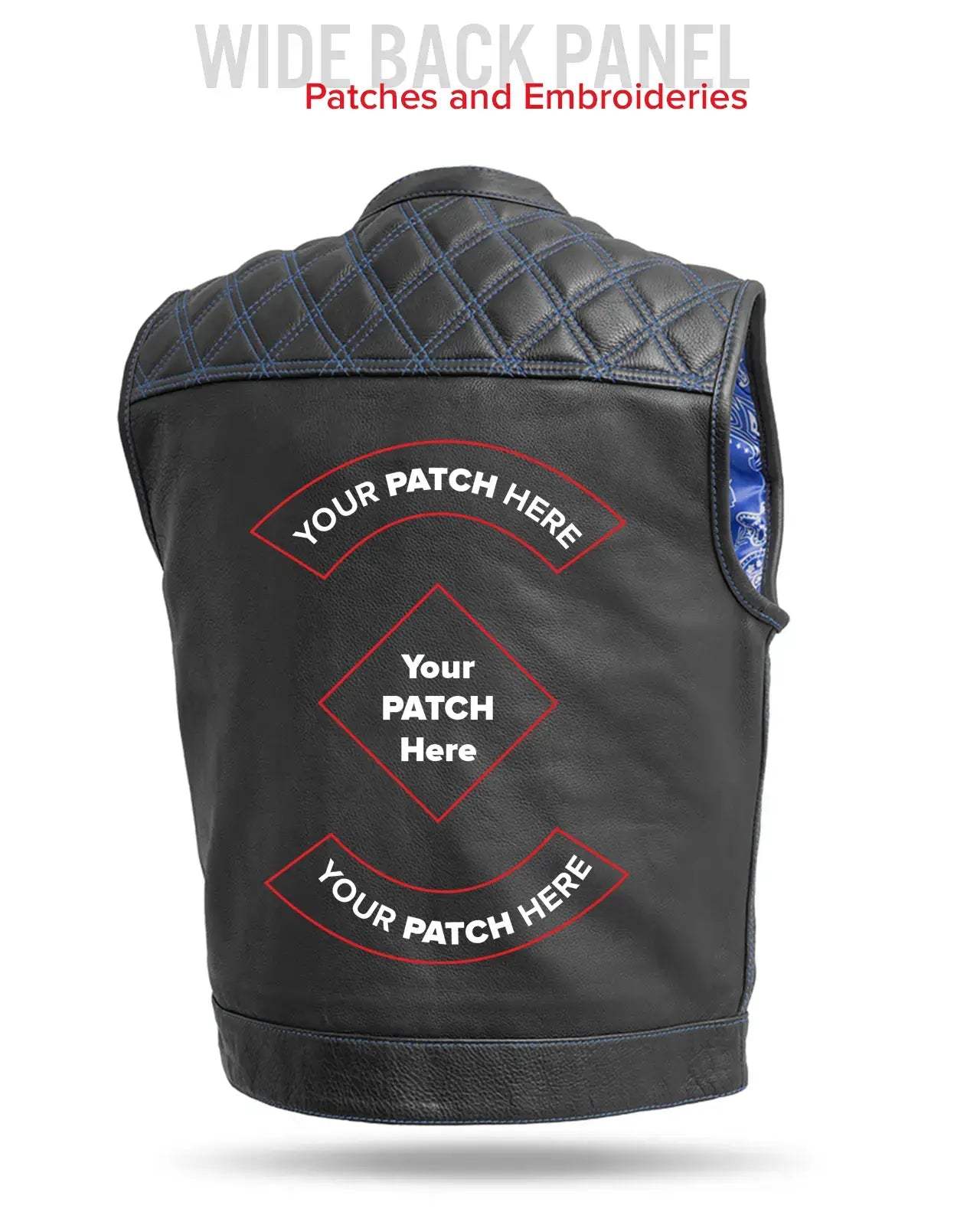 Upside Men's Club Style Leather Vest - First Manufacturing Company - Flyclothing LLC