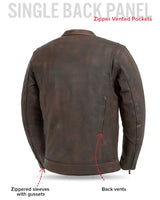 Raider Men's Motorcycle Leather Jacket - First Manufacturing Company - Flyclothing LLC
