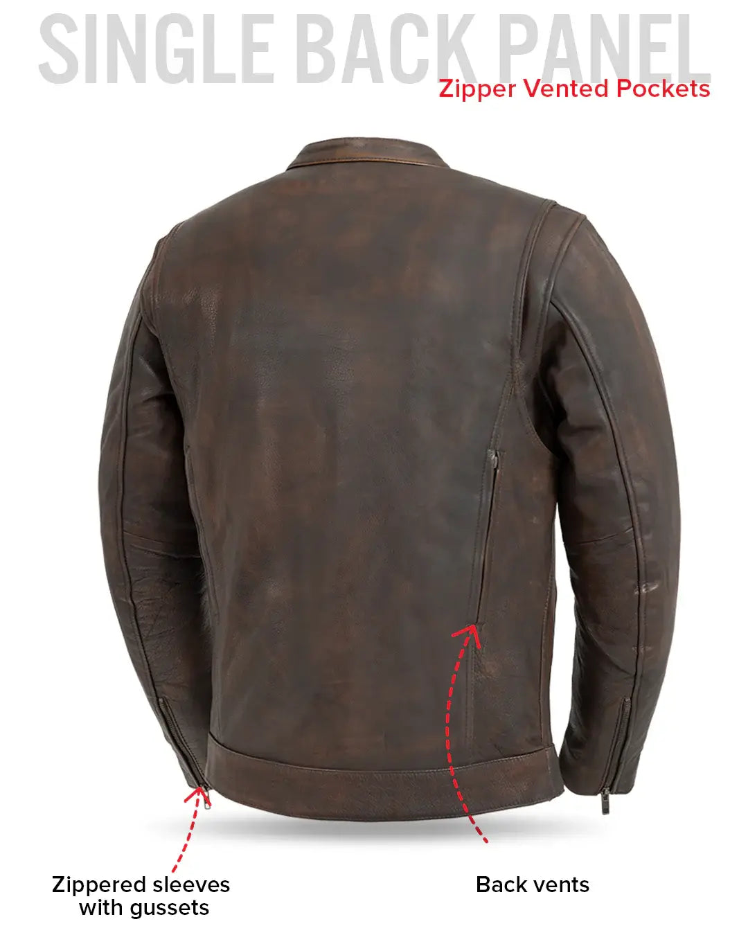 Raider Men's Motorcycle Leather Jacket - First Manufacturing Company - Flyclothing LLC