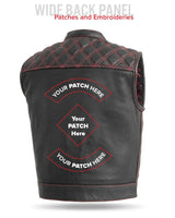 Upside Men's Club Style Leather Vest - First Manufacturing Company - Flyclothing LLC