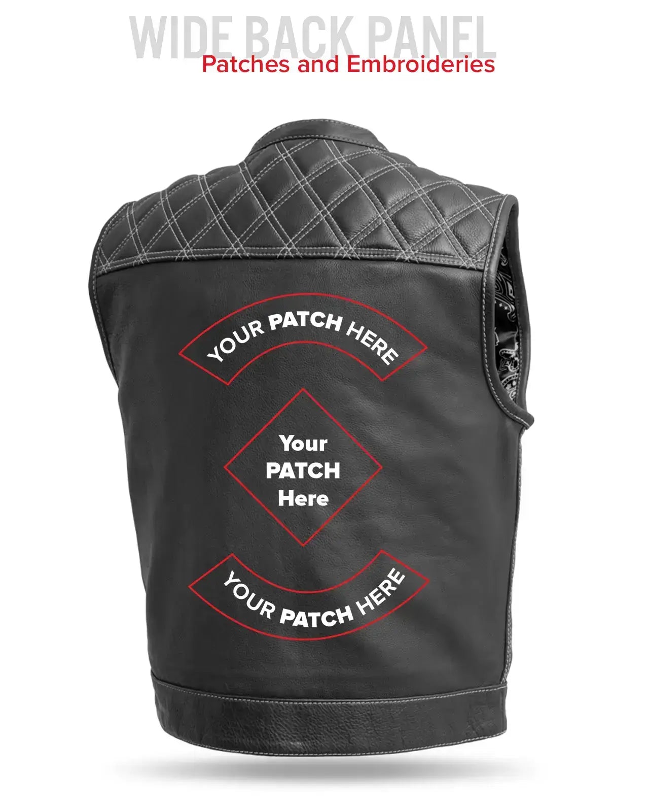 Upside Men's Club Style Leather Vest - First Manufacturing Company - Flyclothing LLC