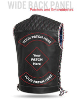 Captain Men's Motorcycle Leather Vest - First Manufacturing Company - Flyclothing LLC