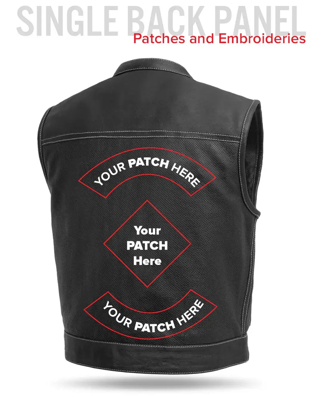 Lowrider Perforated Men's Leather Vest - First Manufacturing Company - Flyclothing LLC