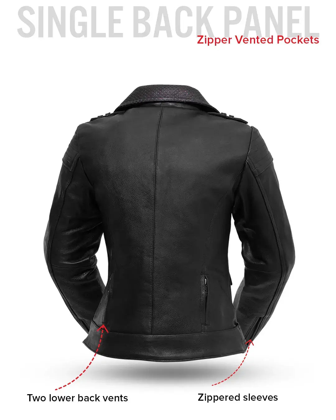 Iris - Women's Motorcycle Leather Jacket - First Manufacturing Company - Flyclothing LLC