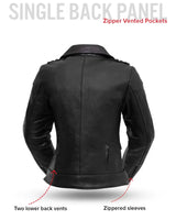 Iris - Women's Motorcycle Leather Jacket - First Manufacturing Company - Flyclothing LLC