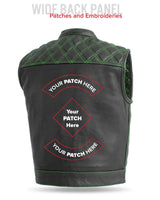 Upside Men's Club Style Leather Vest - First Manufacturing Company - Flyclothing LLC