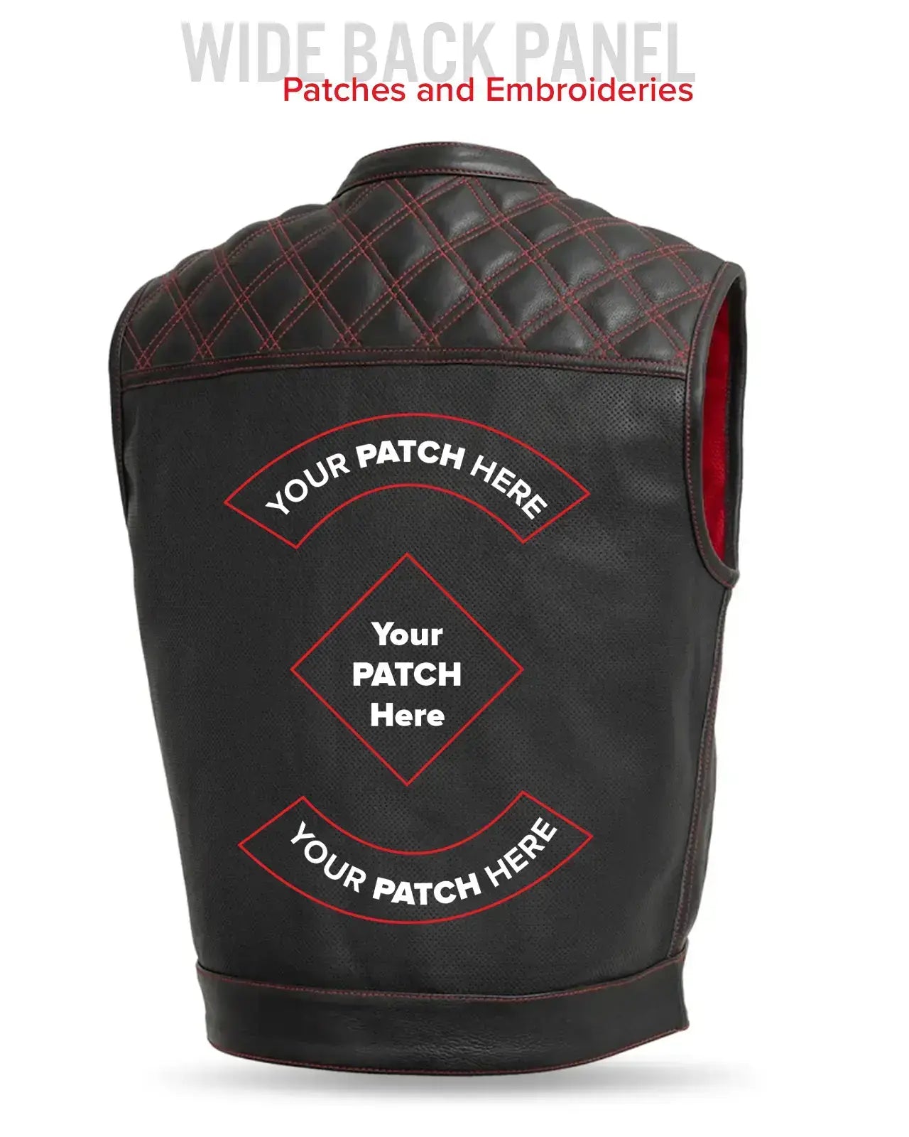 Upside Perforated Men's Club Style Leather Vest - First Manufacturing Company - Flyclothing LLC