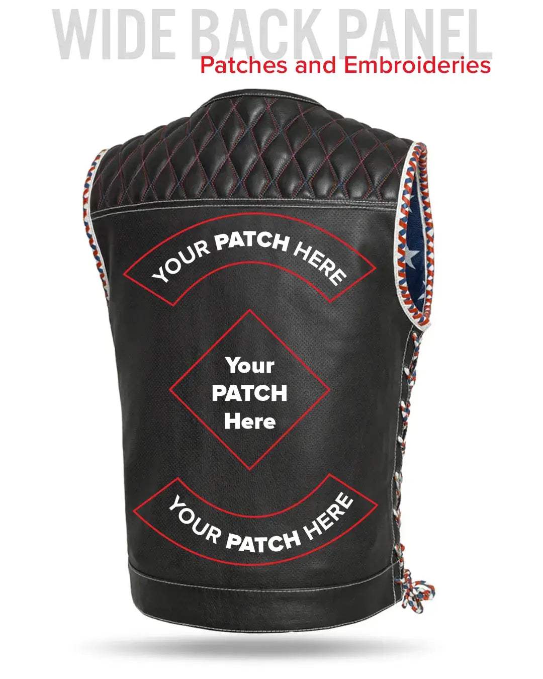 Captain Perforated Men's Motorcycle Leather Vest - First Manufacturing Company - Flyclothing LLC