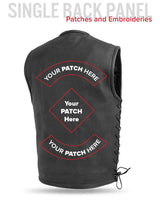 Venom Men's Motorcycle Leather Vest - First Manufacturing Company - Flyclothing LLC