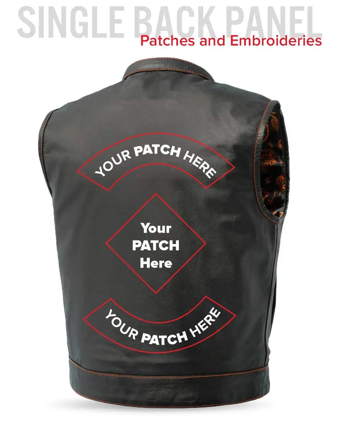 The Club Cut Men's Motorcycle Leather Vest, Multiple Color Options - First Manufacturing Company - Flyclothing LLC