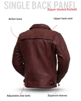 Night Rider Men's Motorcycle Leather Jacket - First Manufacturing Company - Flyclothing LLC