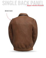 Moto Bomber - Men's Leather Jacket - First Manufacturing Company - Flyclothing LLC