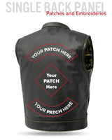 The Club Cut Men's Motorcycle Leather Vest, Multiple Color Options - First Manufacturing Company - Flyclothing LLC
