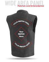 Club House Men's Leather Motorcycle Vest - First Manufacturing Company - Flyclothing LLC