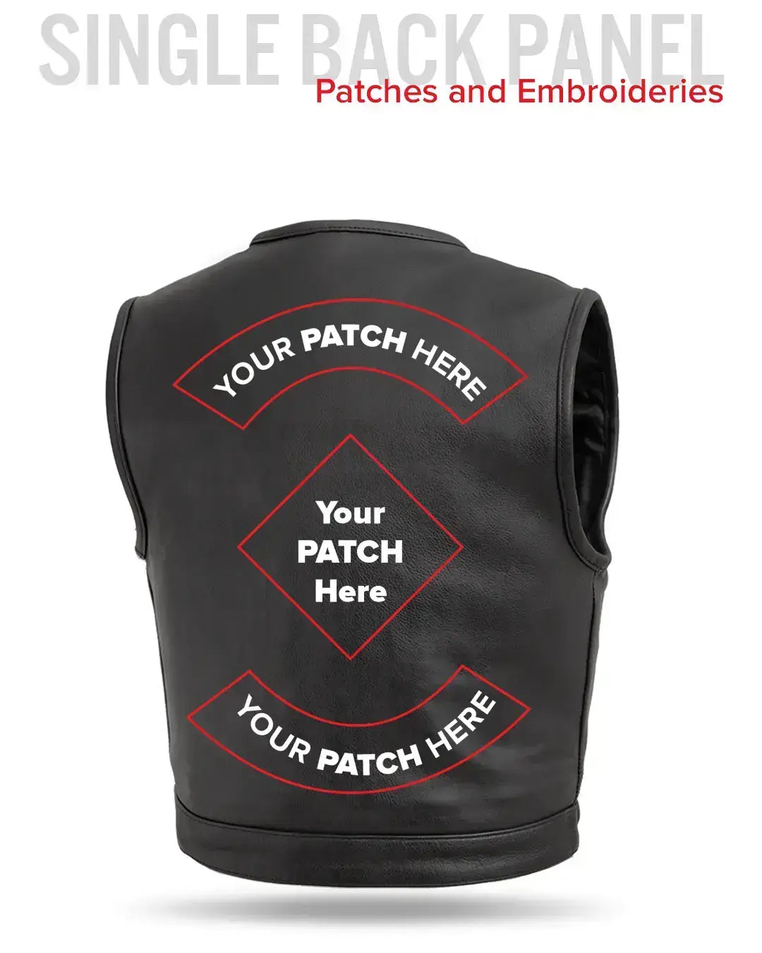 Lowside Men's Motorcycle Leather Vest - First Manufacturing Company - Flyclothing LLC