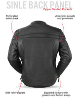 Maverick Men's Motorcycle Leather Jacket - First Manufacturing Company - Flyclothing LLC