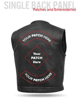 Lowside Men's Perforated Motorcycle Leather Vest - First Manufacturing Company - Flyclothing LLC