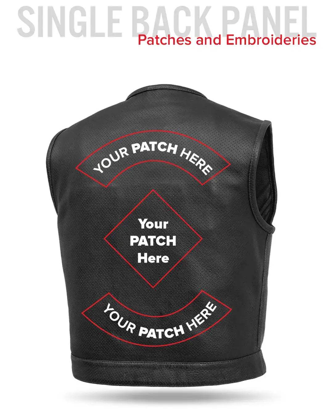Lowside Men's Perforated Motorcycle Leather Vest - First Manufacturing Company - Flyclothing LLC