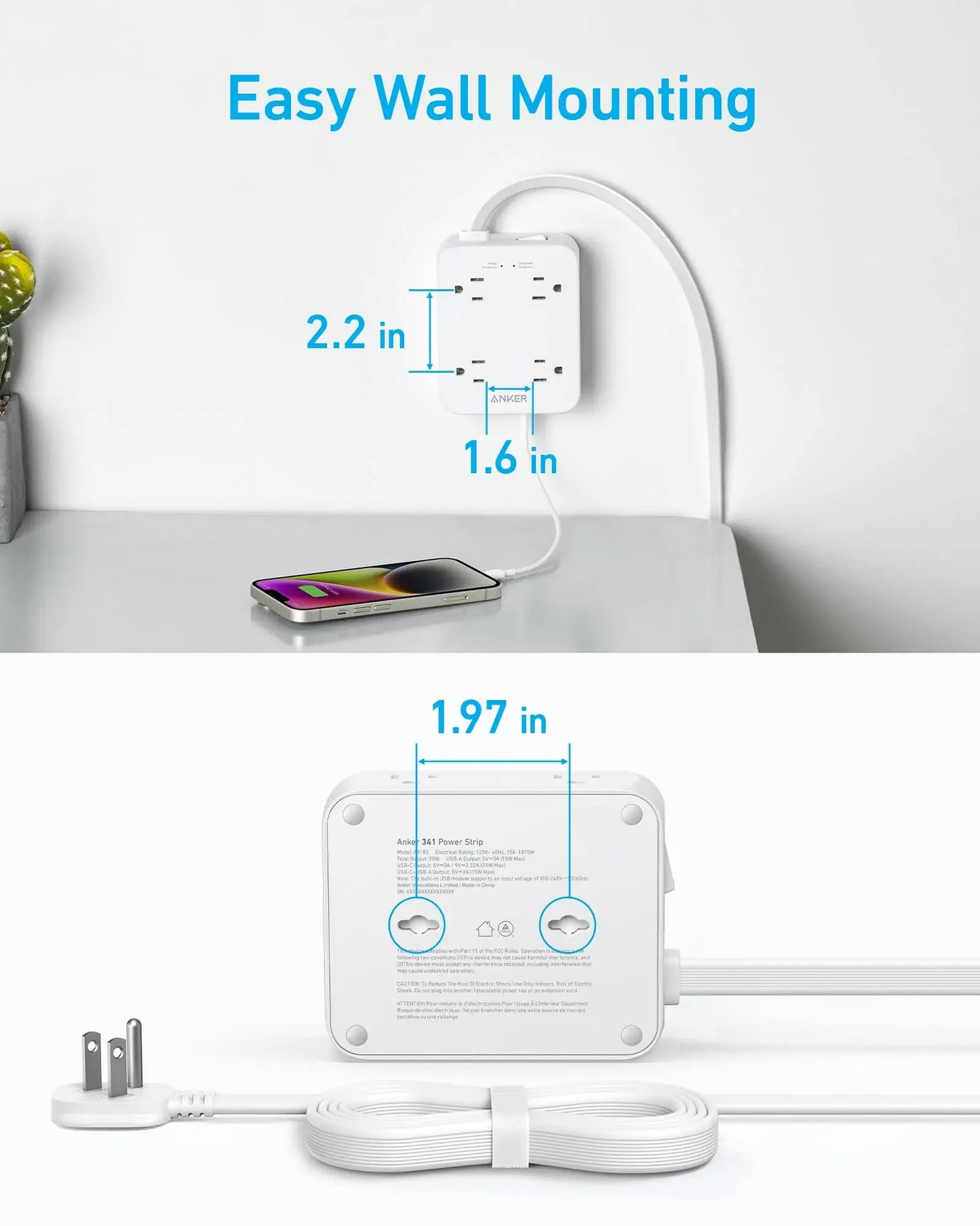 Anker <b>341</b> USB Power Strip - Anker - Flyclothing LLC