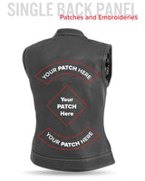 Jessica Women's Motorcycle Leather Vest - White - Limited Edition - First Manufacturing Company - Flyclothing LLC