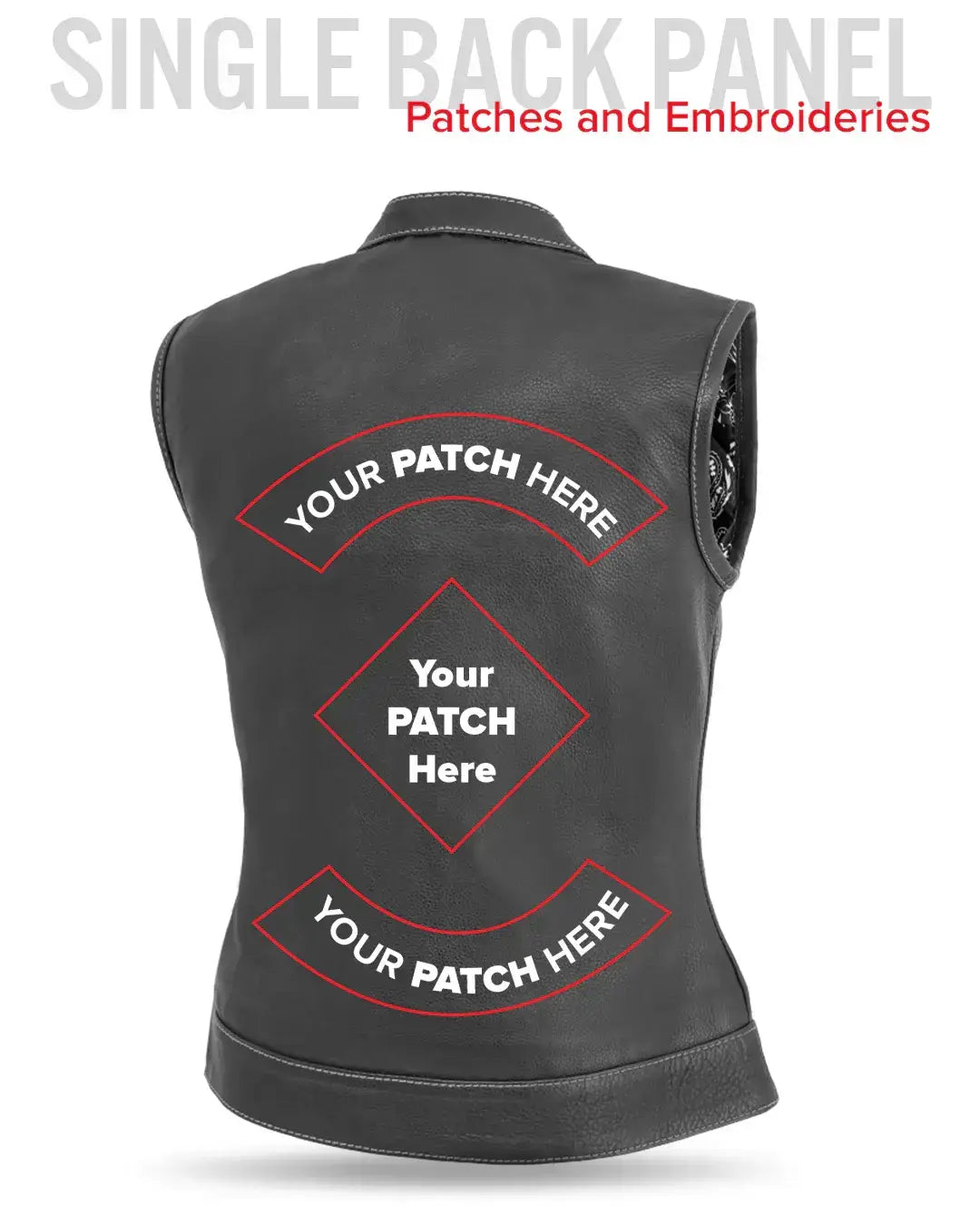 Jessica Women's Motorcycle Leather Vest - White - Limited Edition - First Manufacturing Company - Flyclothing LLC