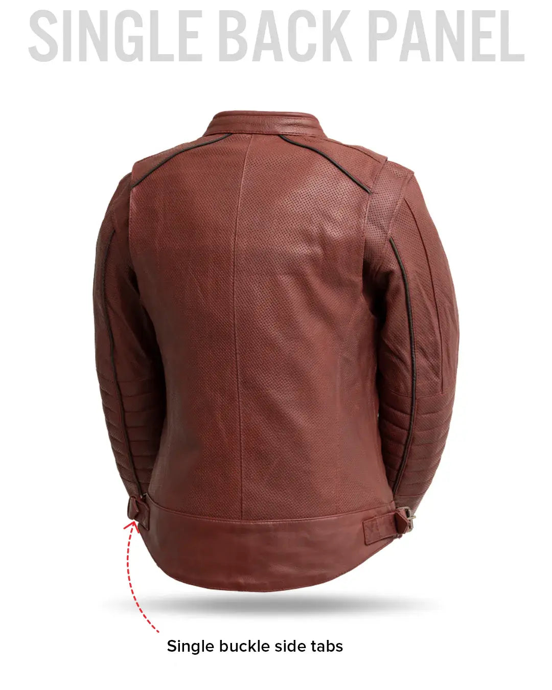 Jada - Women's Perforated Motorcycle Leather Jacket - First Manufacturing Company - Flyclothing LLC