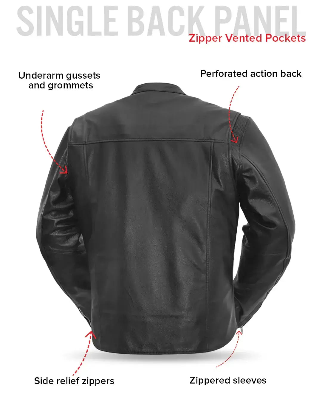 Rocky Men's Motorcycle Leather Jacket - First Manufacturing Company - Flyclothing LLC