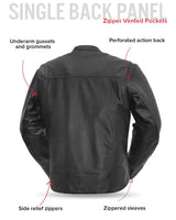 Rocky Men's Motorcycle Leather Jacket - First Manufacturing Company - Flyclothing LLC