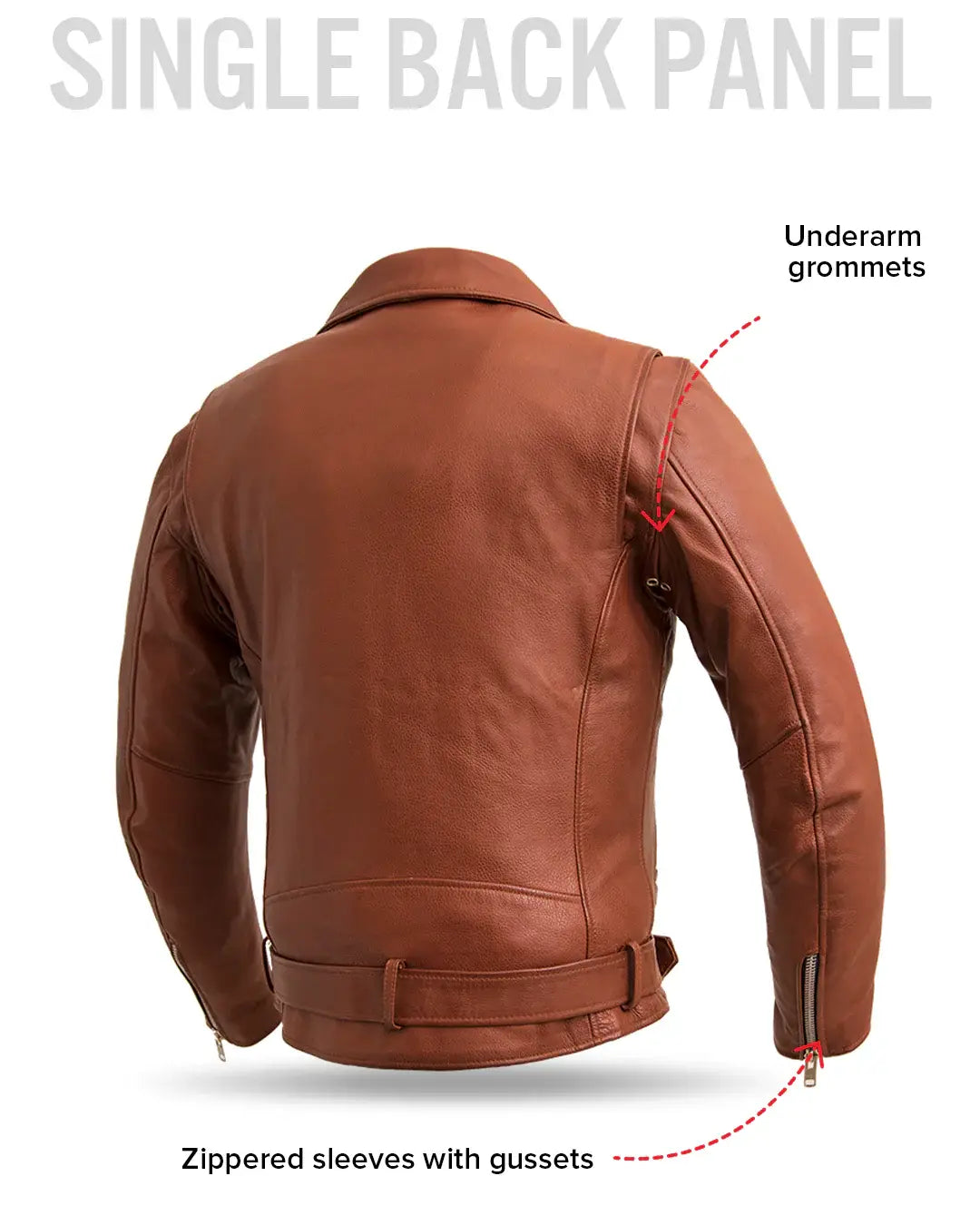 Fillmore Men's Motorcycle Leather Jacket - First Manufacturing Company - Flyclothing LLC