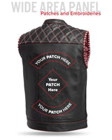 Sinister - Men's Motorcycle Leather Vest - First Manufacturing Company - Flyclothing LLC