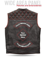 Sinister - Men's Motorcycle Leather Vest - First Manufacturing Company - Flyclothing LLC
